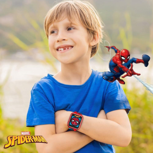 Accutime Marvel Spider-Man Red Educational Touchscreen Smart Watch