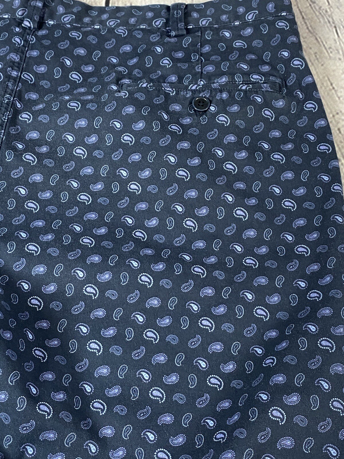 Brooks Brothers Shorts Mens 36 Navy Blue Paisley Bermuda Flat Front Casual thumbnail 12