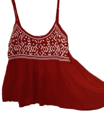Forever 21 Top S Boho Embroidered Flowy Cottagecore Crop Fairycore Peasant  Shirt | eBay