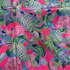Lilly Pulitzer Cotton Poplin Fabric Multi Raise The Bar 18" X 13"