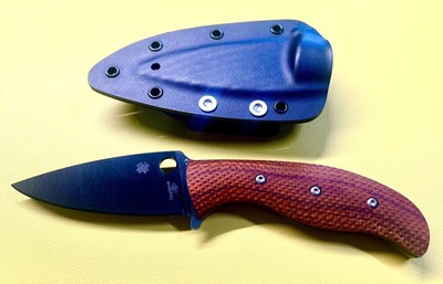 Spyderco MT40 Mule Team HIC With Custom Scales & Boltaron Sheath