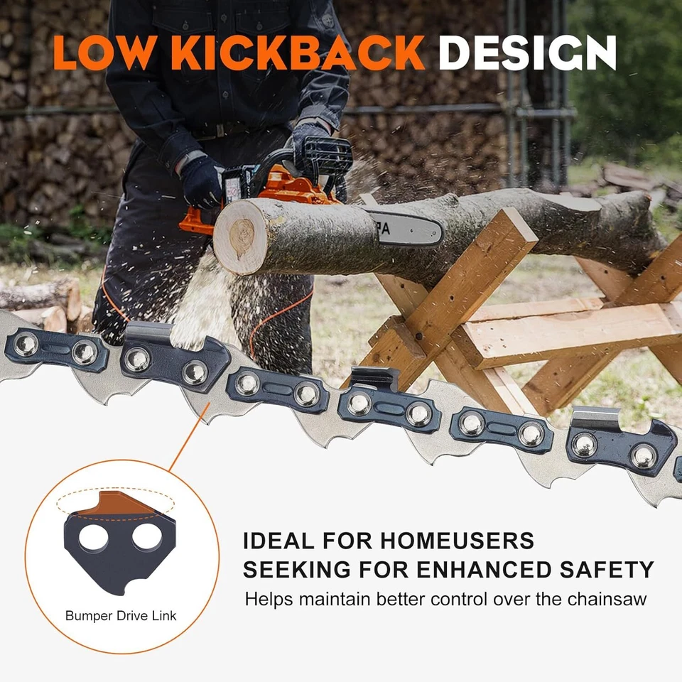 3Pack 16" inch Chainsaw Saw Chain 3/8"LP .043" 55DL Full Chisel for Stihl MS210 - Image 4 of 4