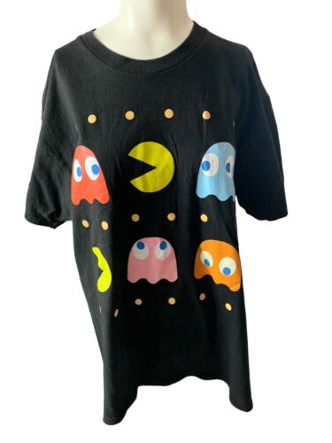 Bandai Namco Pac-man T-shirt Women’s L Game Over Ghosts Classic Arcade Black - Picture 1 of 13