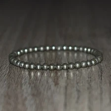 2025NEW!Natural Pyrite Stone 4mm Tiny Gemstone Beads Healing Bracelet Women Gift