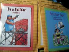 15 Individual Math/Word Problem Games Grades 1-6 Fractions, Geometry, Time......