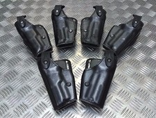 Black Leather Mid-Ride Holster Level II Retention Made by Safari 
