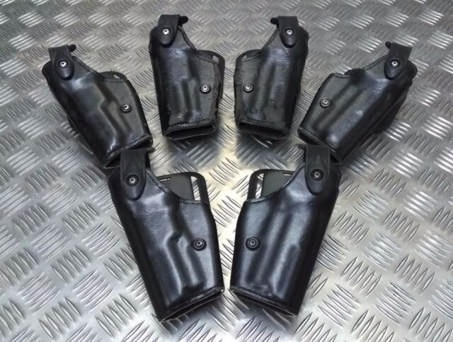 Genuine MOD Issue Safariland Black Leather Mid-Ride Holster Level II Retention