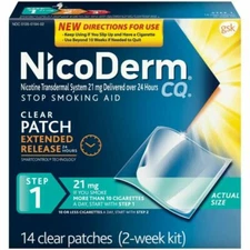 NicoDerm CQ Nicotine Patch  Step 1 21mg 14CT