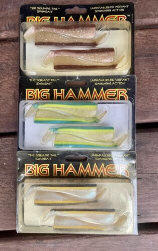 Big Hammer The Square Tail 4" Swimbait Includes 3 Different Packs - Picture 1 of 10