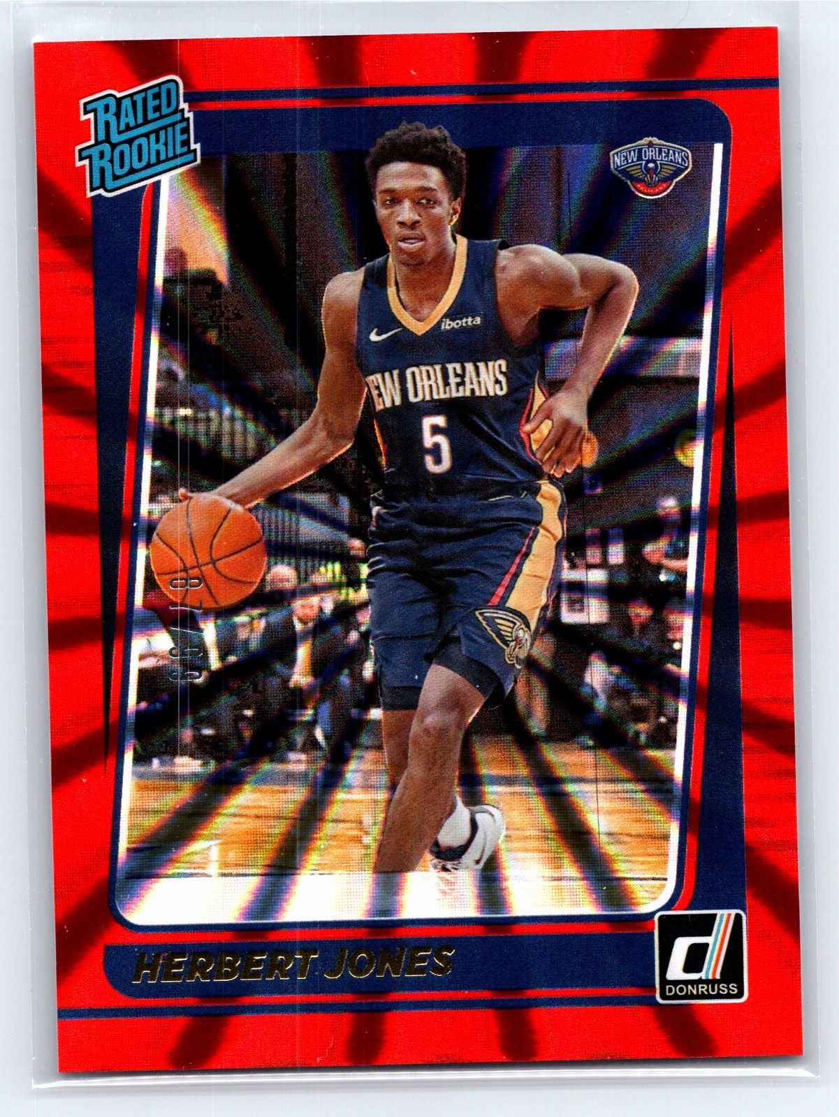 2021-22 Panini Donruss - Rated Rookie Herbert Jones #207 Holo Red Laser 87/99 RC