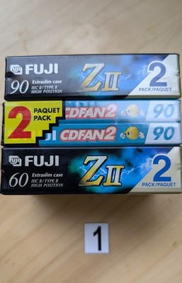 6 x neu OVP Audiokassetten, Tapes Fuji: 4x Fuji ZII + 2x Fuji CdFan2 90,  1998