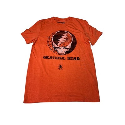 NWT Lucky Brand Grateful Dead Spider Web Steal Your Face Graphic  Orange Mens S