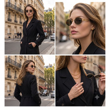 Vintage Rimless Polygon Sunglasses UV400 Trendy Small Frame Fashion Shades