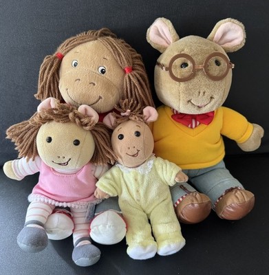 Vintage Lot Of 4 ARTHUR Marc Brown Plush Eden LLC 1996 PBS