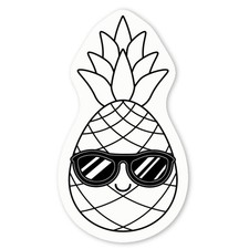 Aufkleber Sticker "Coole Ananas" (DW029779)