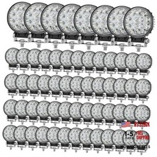 LED Work Lights for Trucks, 4 Inch 42W LED Pod Lights, 12V 24V 60 Pack-42W