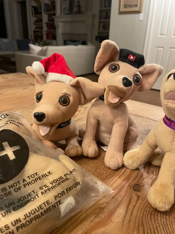 Taco Bell Vintage original Chihuahua Talking Plush Lot of 4 1998-2000  All Work - Image 2 of 4