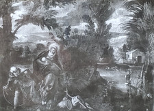 Flight Into Egypt, Il Tintoretto, Magic Lantern Glass Slide