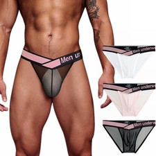 1,4 Pack Mens Briefs Bikini Underwear Bulge Pouch Panties Breathable Underpants