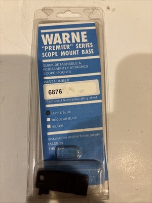 Warne Quick Detach Scope Mount Base #6876 New Old Stock Fast Shipping See Discri