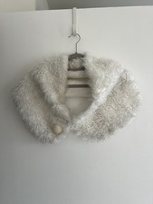 White Vintage Inspired Bridal Shrug Faux Fur Wrap