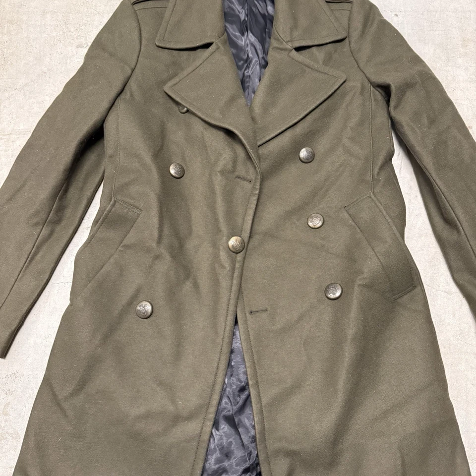 Zara double-breasted long wool-blend coat Men’s Size Medium Brown - Image 2 of 4