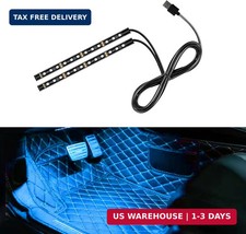 Car Led Strip Light 24 Led Rgb Neon Auto Interior Atmosphere Lights 12v Usb Po