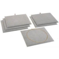 6 Jewelry Display Pad Tray Insert Gray Velvet Showcase