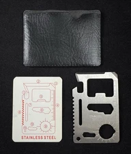 Vintage Stainless Steel Multipurpose Pocket Survival Tool w/ Case