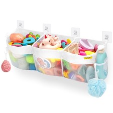 Bath Organizer 3 Compartment Bath Storage Bag Shower Caddy Quick Access Batht...