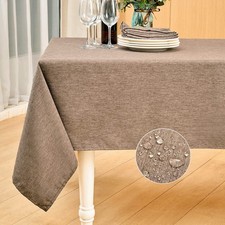 Rectangle Table Cloth Linen Farmhouse Tablecloth Waterproof Anti-Shrink Soft ...