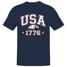 USA 1776 Patriotic Eagle Graphic Men's T-shirt