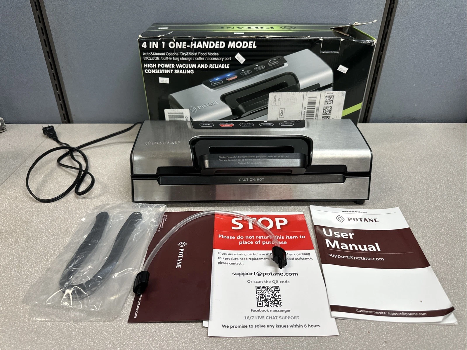 Potane Precision Vacuum Machine,Pro Food Sealer with Built-in Cutter and Bag
