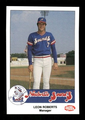 1986 Hills Nashville Sounds  Leon Roberts MGR BXCP52