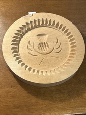 Vintage Wooden  Scottish Thistle Shortbread Mould Stanley Whyte Scotland