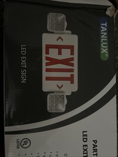 Red Exit Sign with Emergency Lights LED Battery Backup UL Listed 2 Pack