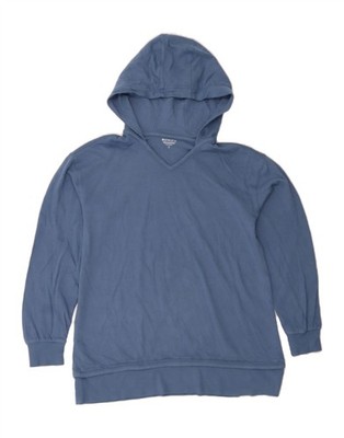 Athleta Damen Hoodie Pullover UK 10 Small Blau Baumwolle CR14