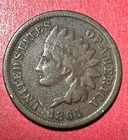 1864L US Indian Head Cent! "L" Shows! Pointed Bust! VF Details! Old US Coin!
