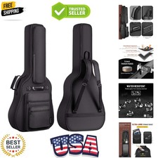 Acoustic Guitar Bag Thick Padding Waterproof Dual Adjustable Shoulder Strap G...