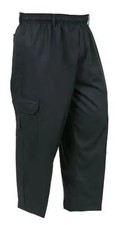 Mercer Culinary M61090BK1X Genesis Unisex Black Cargo Chef Pants - XL