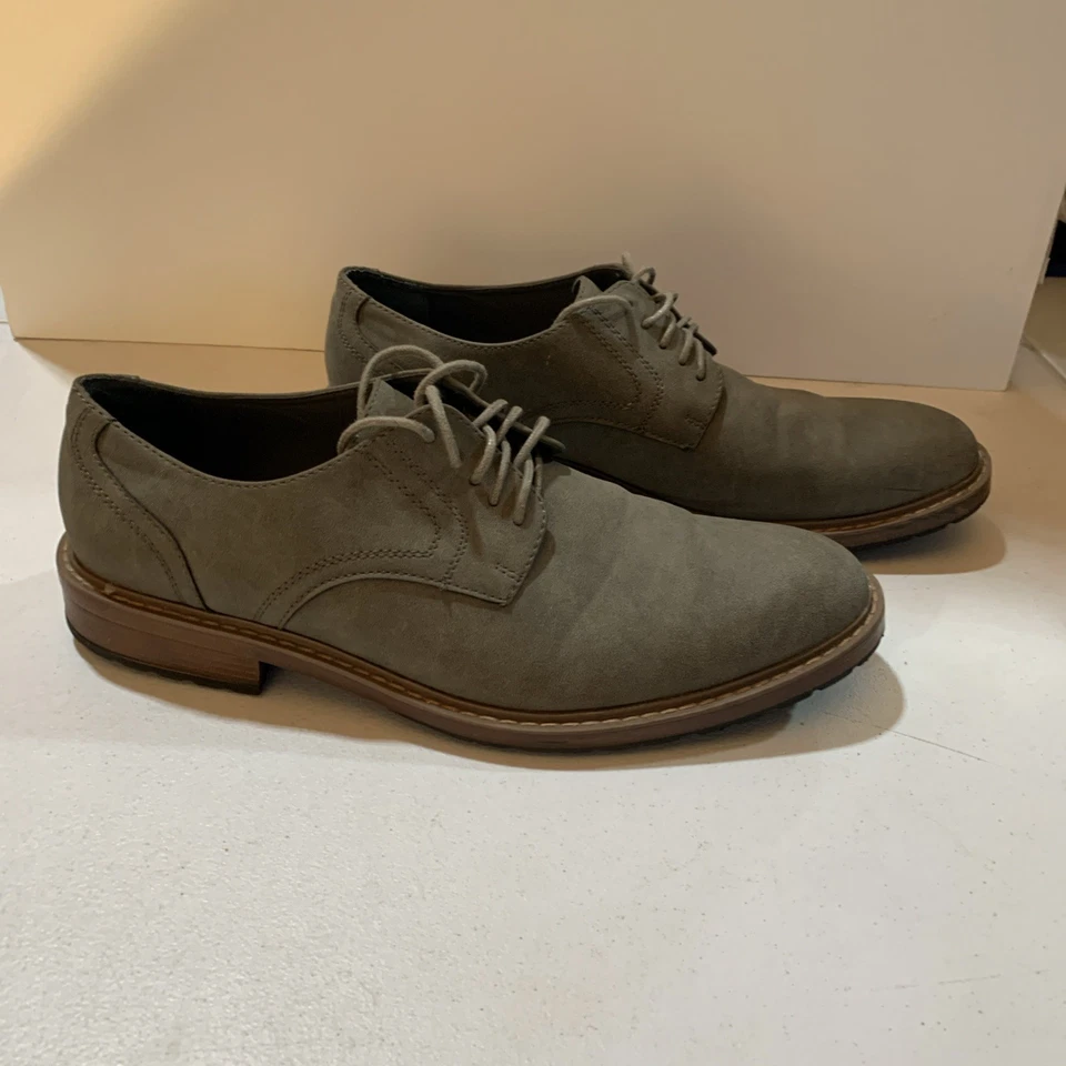 Zapatos portafolio informales con cordones grises/blancos Perry Ellis para hombre talla 12 Foto 3 de 4