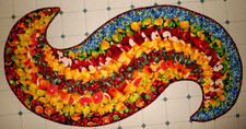 Handmade Quilted Cotton Spiral Table Runner R...