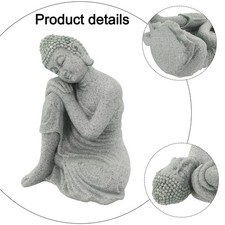 Statuette Ornamento Buddha Decorazione da Giardino Effetto Piante Esterno Pietra