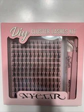Lash Clusters Kit 8-16mm Individual Lashes D Curl Wispy Ultra-Thin Band Full Kit