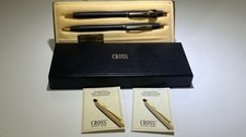 Cross Classic Black 2501 Pen Pencil Set F.K. Instrument Co Logo with Box