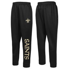 Outerstuff NFL Men's Side Line Elastic Tech Jogger, New Orleans Saints
