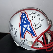 Warren Moon Oilers Autographed Signed By Multiple RUN N SHOOT Teammates JSA