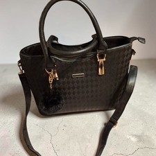 Charles & Keith Classic Black leather Tote with Gold Hardware - Women's Handbag