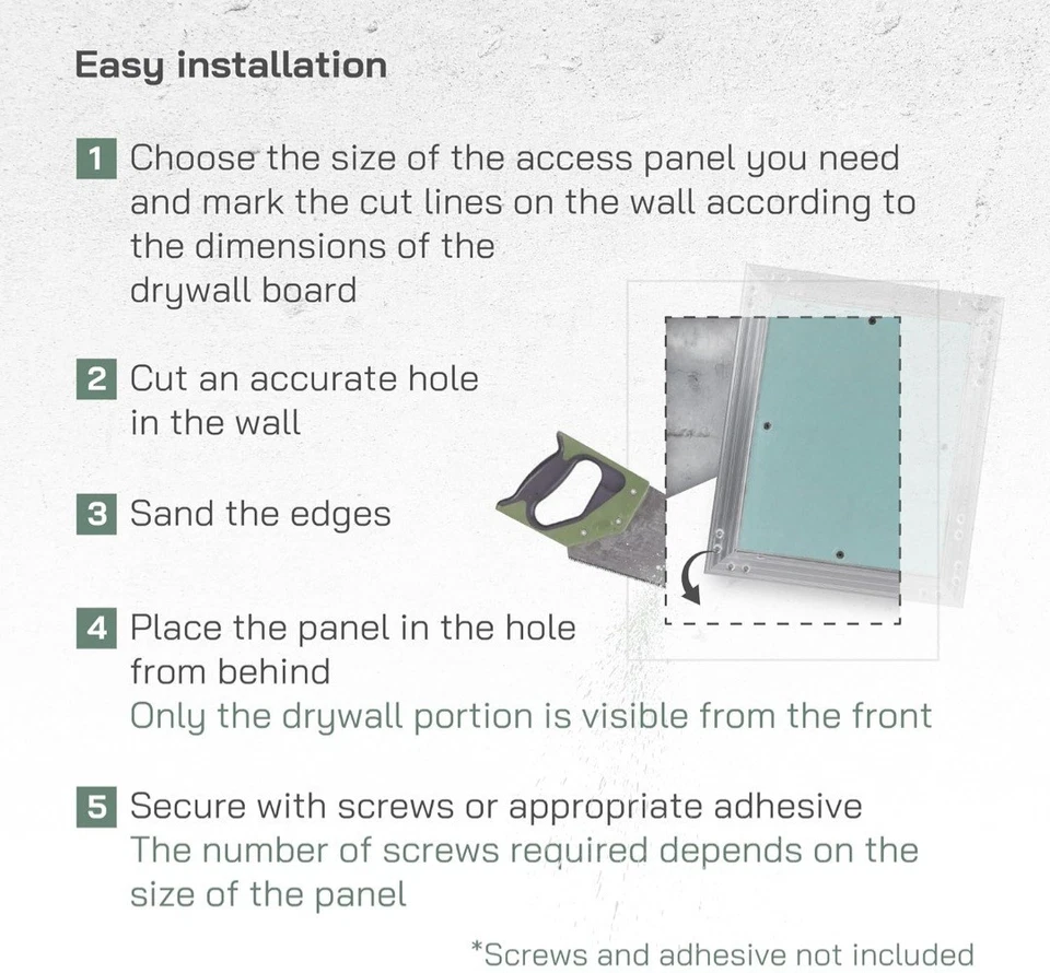 Painel de acesso de drywall de alumínio 8" x 12" polegadas Vent Systems – metal embutido... - Imagem 4 de 4
