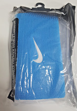 Nike Tennis Double-wide Wristbands Unisex Blue White Dri fit